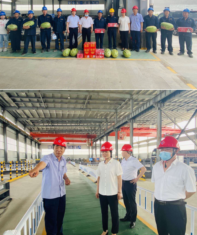 龍鋼集團(tuán)領(lǐng)導(dǎo)到鋼加公司、機(jī)關(guān)部室慰問送清涼